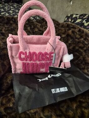 Juicy Couture Pink 'Choose Juicy' Terry Mini Tote